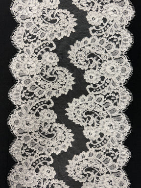 Ivory Corded Chantilly Lace Trim – Sudaba