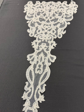 Ivory Beaded Lace Appliques - MT3001