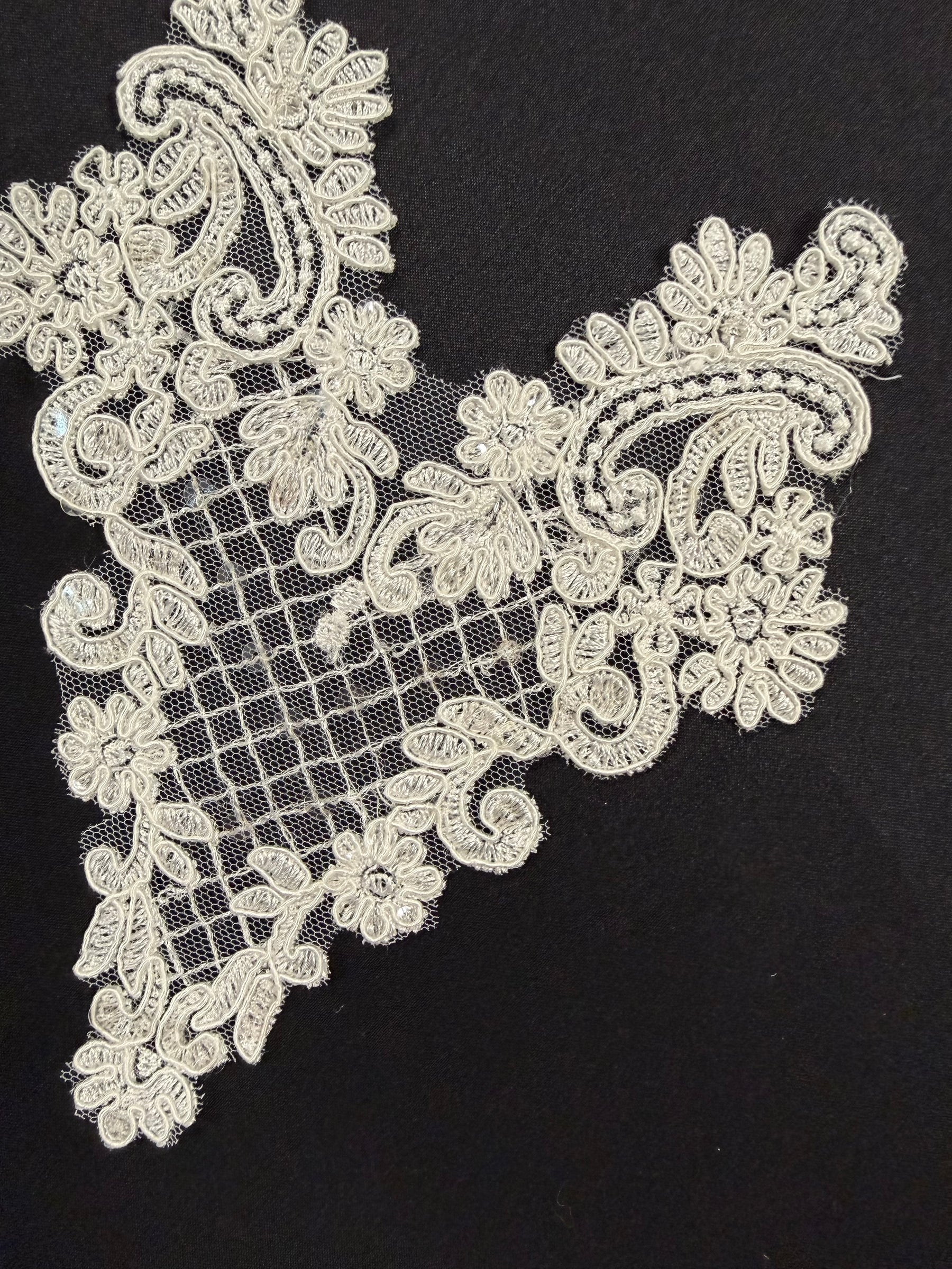 Ivory Sequin Applique - T897