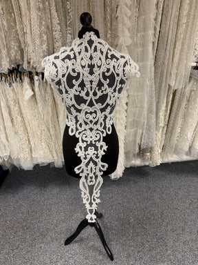 Ivory Beaded Lace Appliques - MT3001