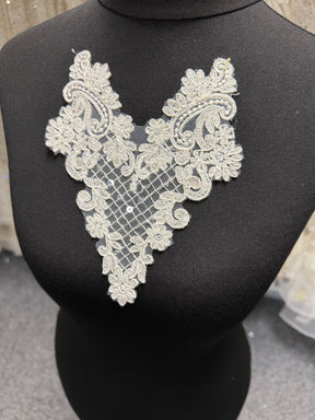Ivory Sequin Applique - T897