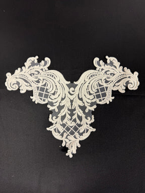 Ivory Large Corded Lace Applique - T799