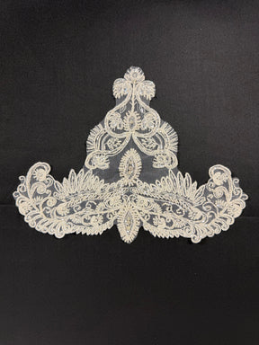 Ivory Beaded Applique - T816