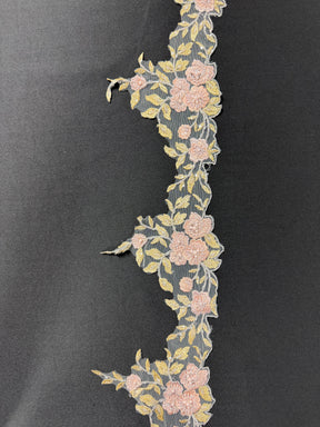 Pink and Gold Lace Trim - T804