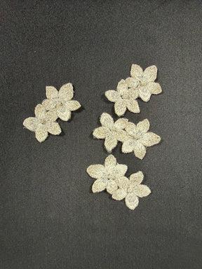 Ivory Embroidered Appliques - T896