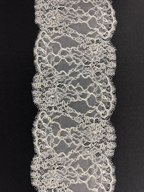 Ivory Sequin Lace Trim - T786