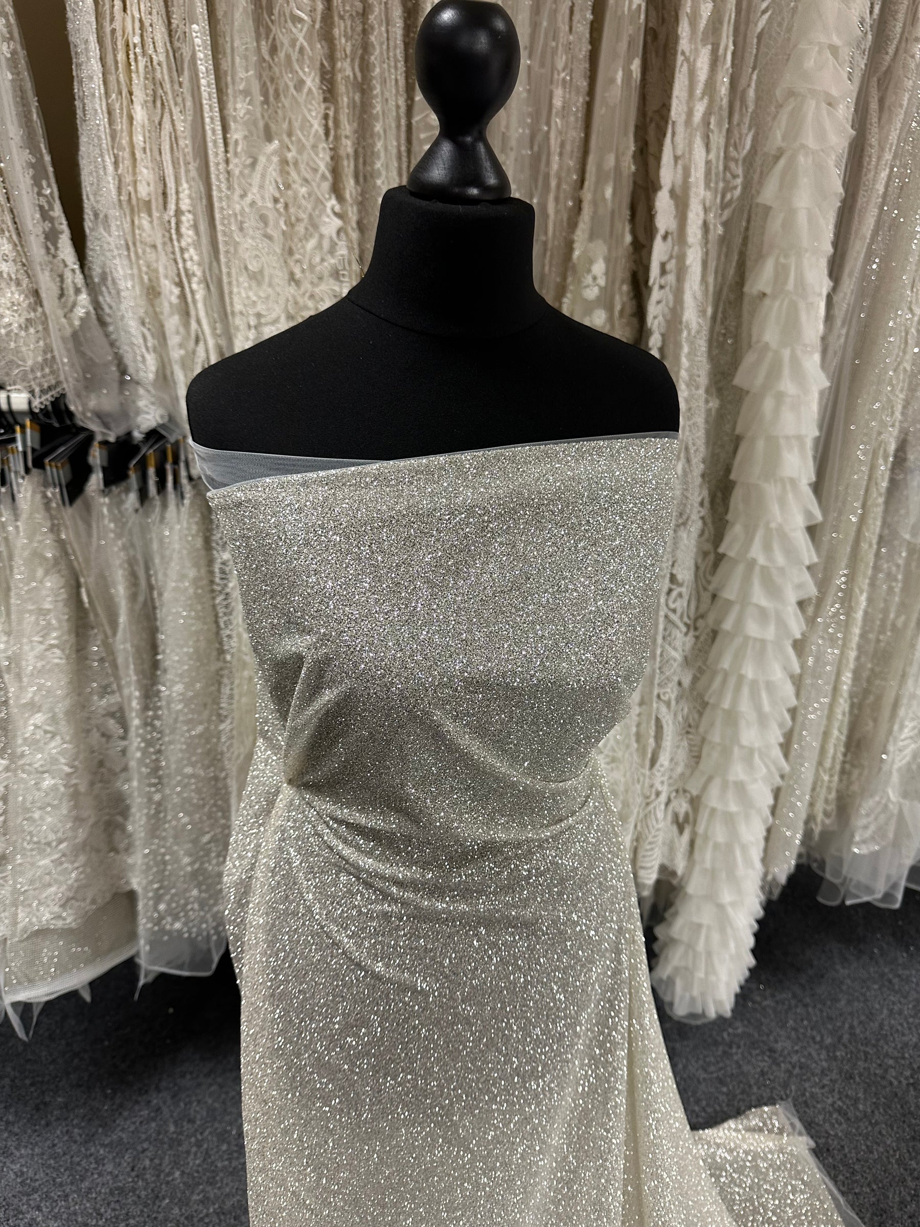 Ivory Glitter Tulle - Lily (CF)