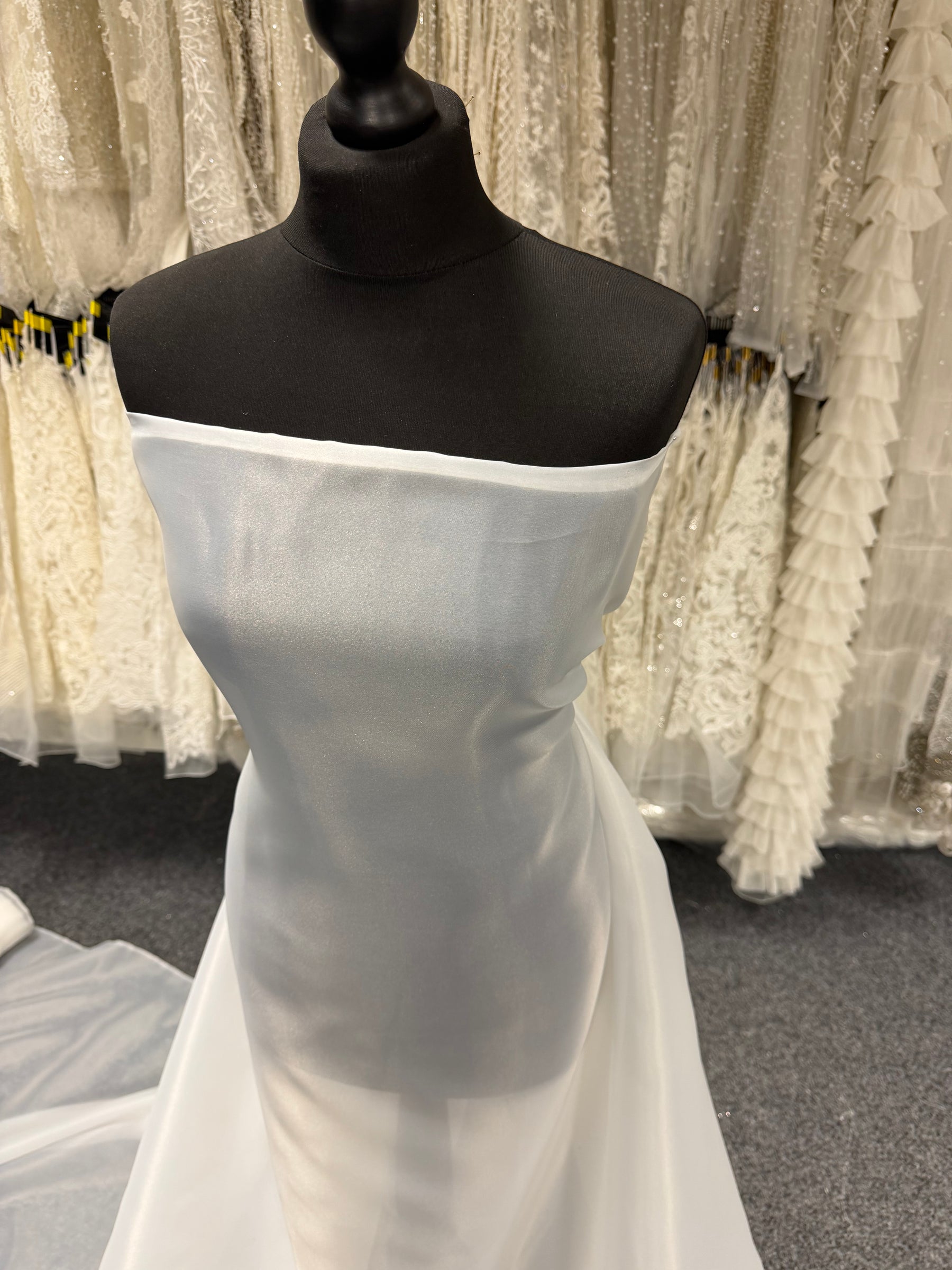 Ivory Polyester Satin Organza - PB2005