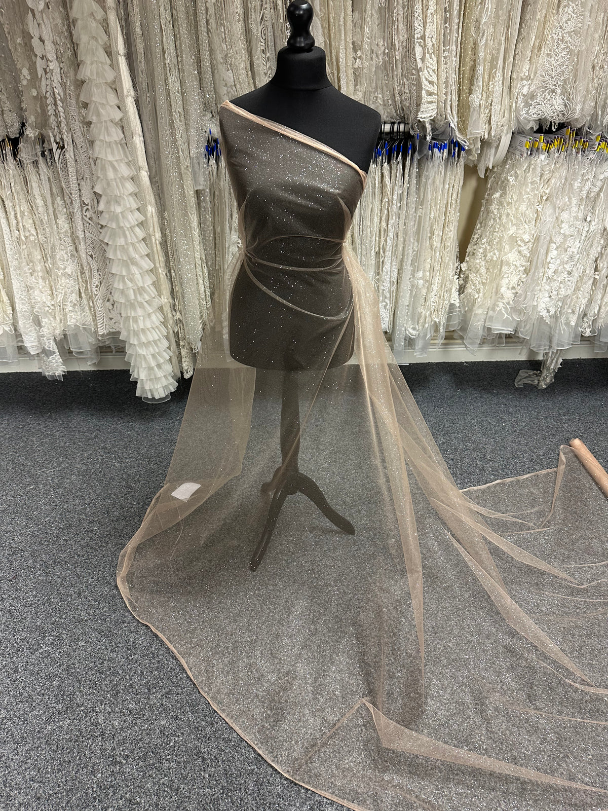 Nude Glitter Tulle - Scalaway