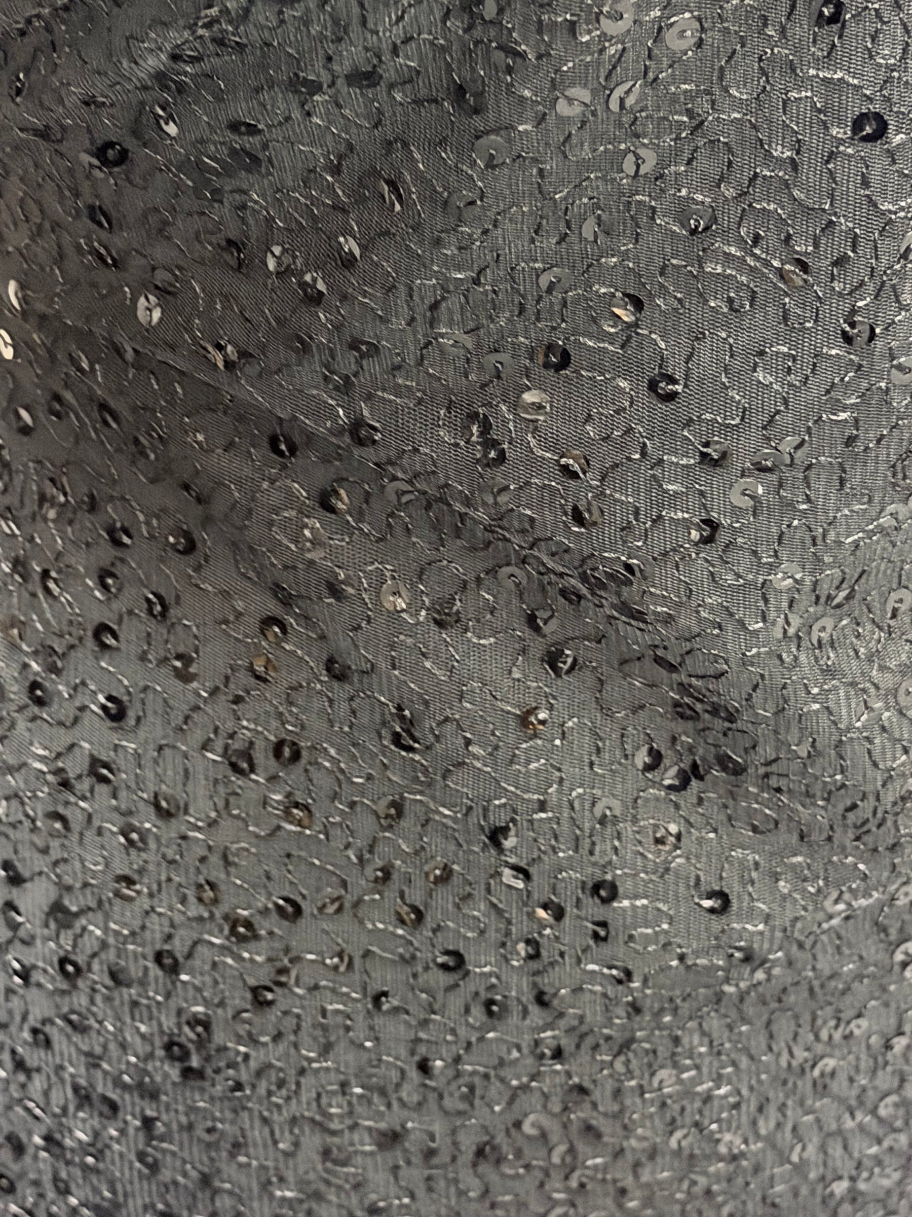 Black Embroidered Sequin Tulle – EB3001
