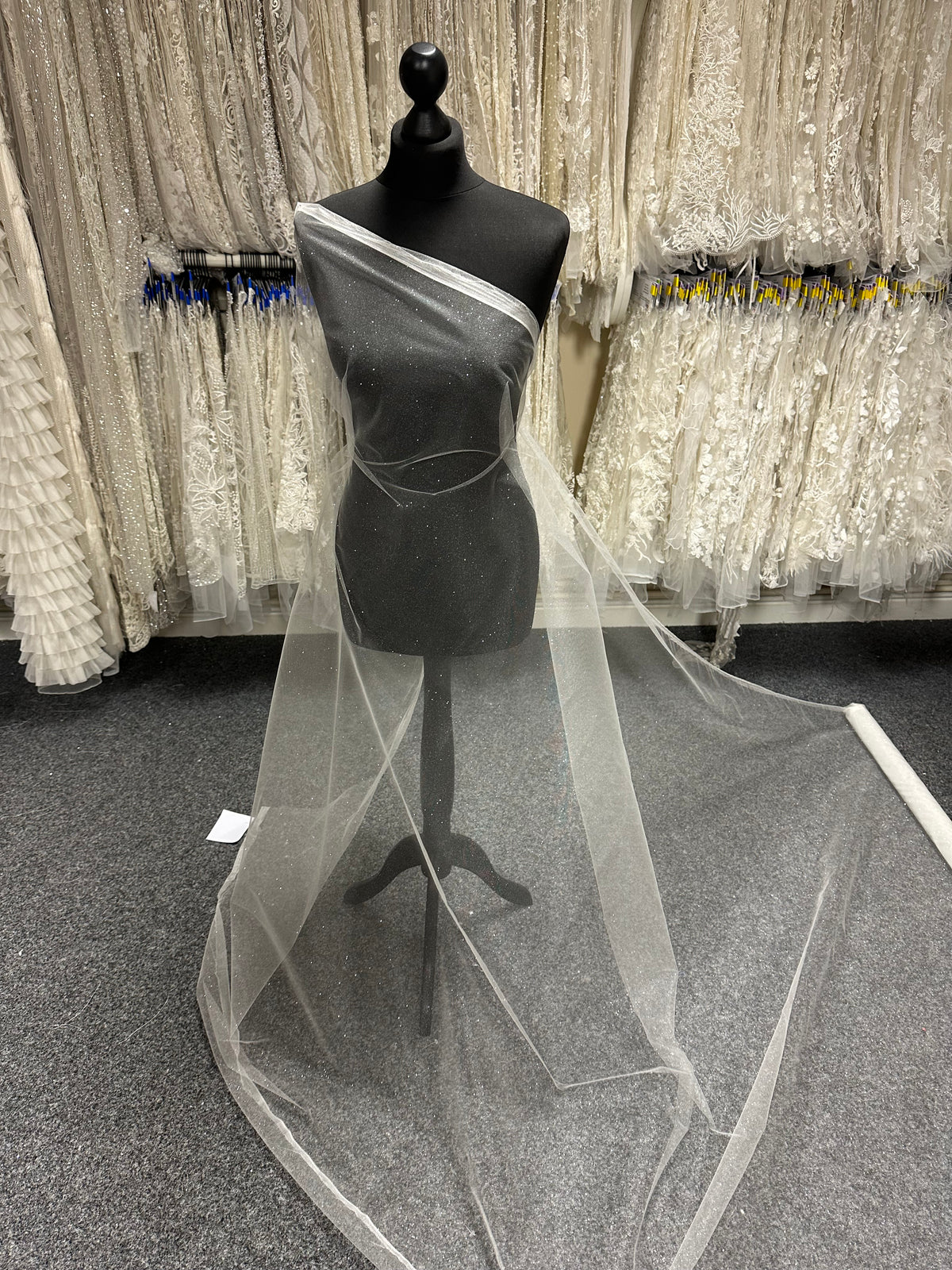 Ivory Glitter Tulle - Scalaway