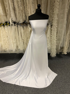 White Polyester Satin Backed Crepe - P60