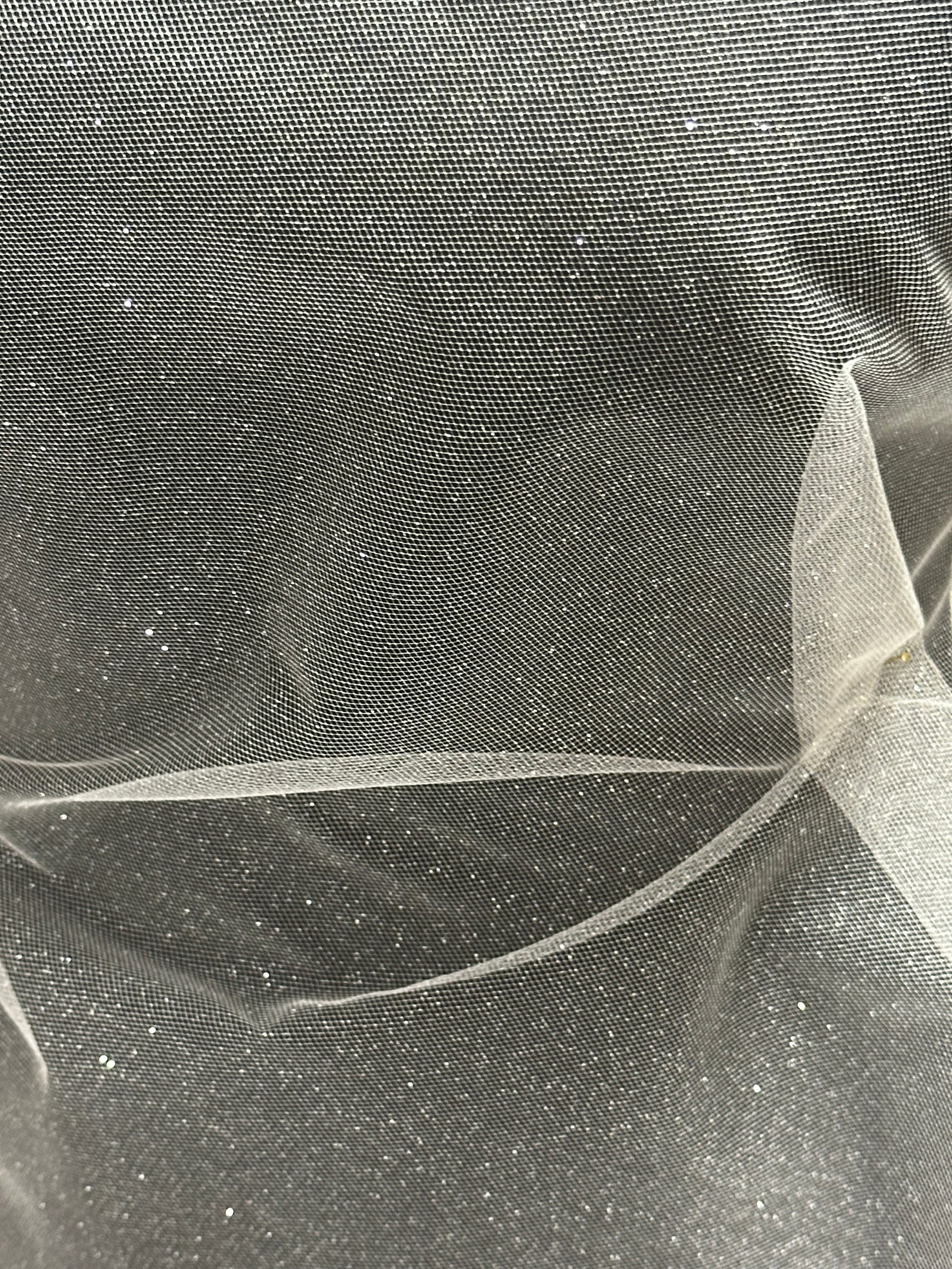 Ivory Glitter Tulle - Scalaway
