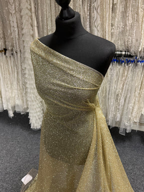 Pale Gold Glitter Tulle - Salvage