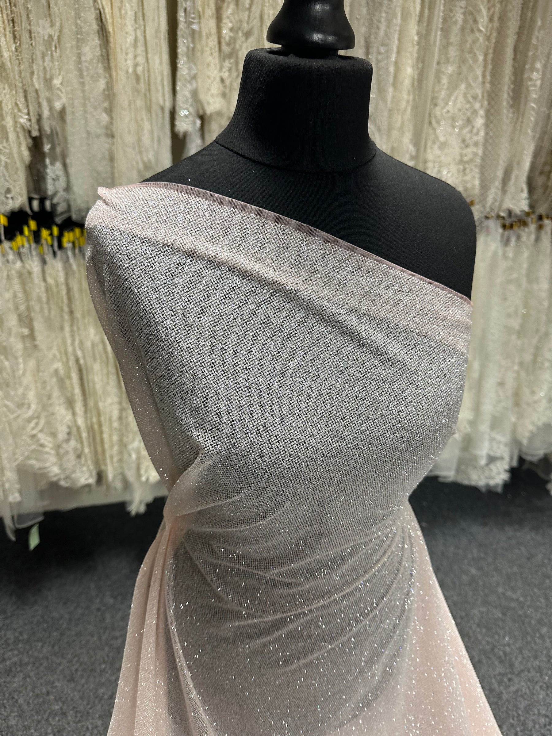 Nude Glitter Tulle - Salvage
