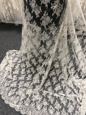 Ivory Wide Width Chantilly Bridal Lace - Therat
