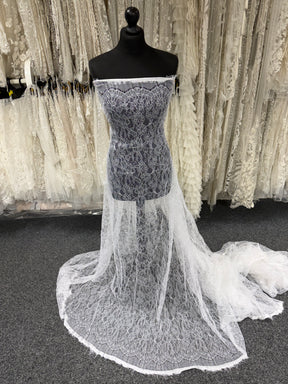 White Leavers Lace - P884