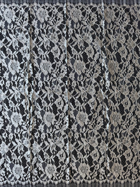 Ivory Corded Leavers Lace - P885