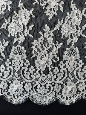 Ivory Wide Width Chantilly Bridal Lace - Therat