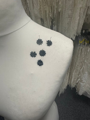 Black Satin Flowers - M12 (Bag of 144)