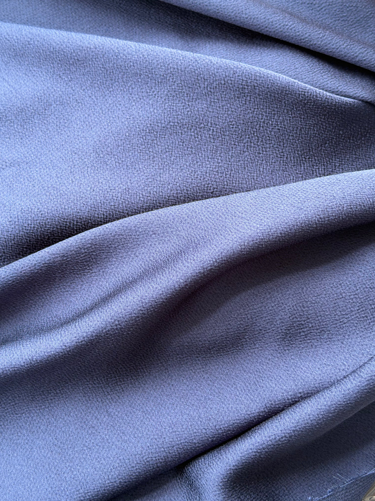 Navy Blue Polyester Crepe - Temple
