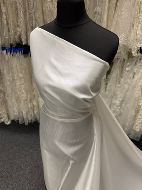 Deluxe Ivory Acetate Satin Fabric - Canter