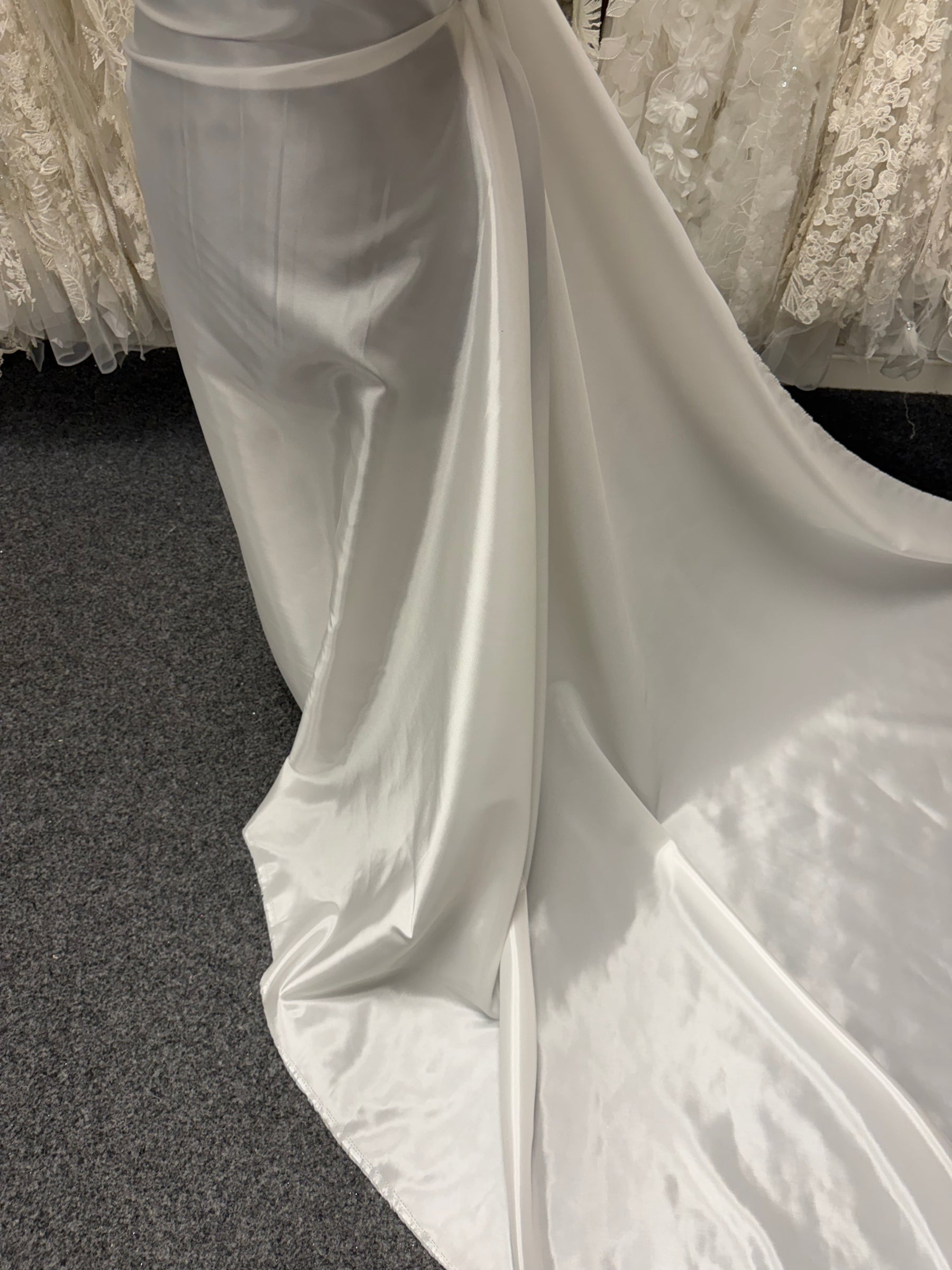 Deluxe Ivory Acetate Satin Fabric - Canter