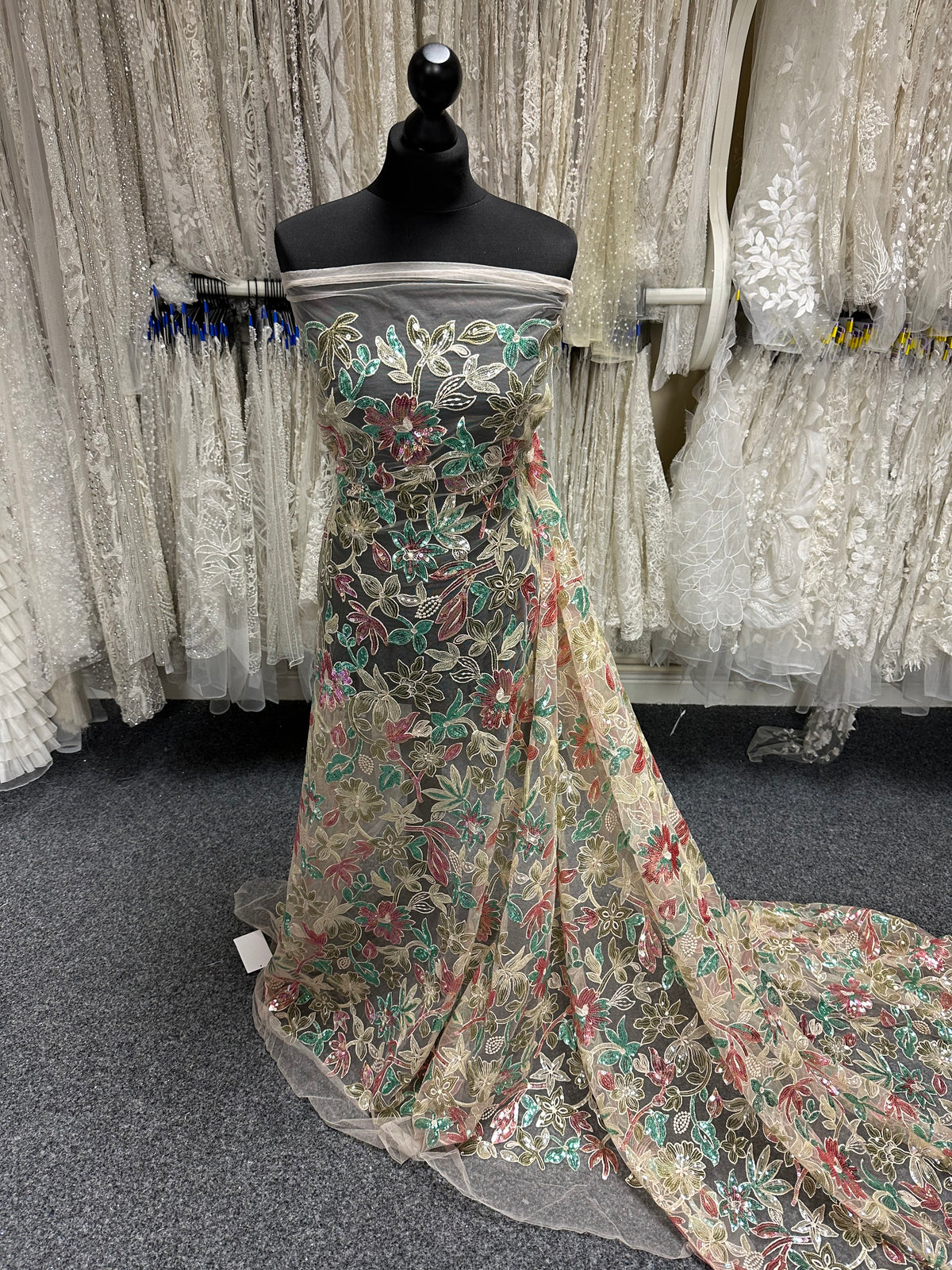 Multi-colored Embroidered Lace -EB3066