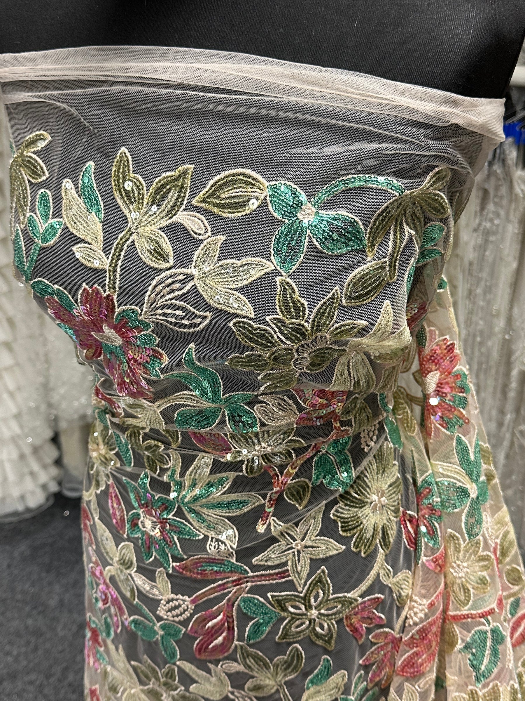 Multi-colored Embroidered Lace -EB3066