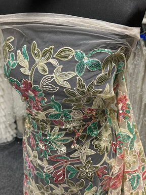 Multi-colored Embroidered Lace -EB3066