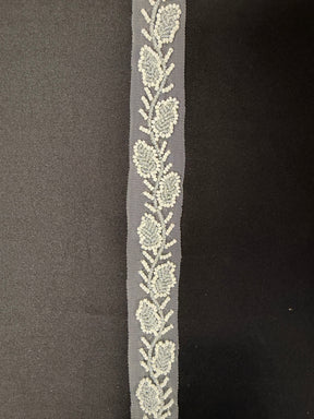 Ivory Beaded Edging - Ivory - EH2018