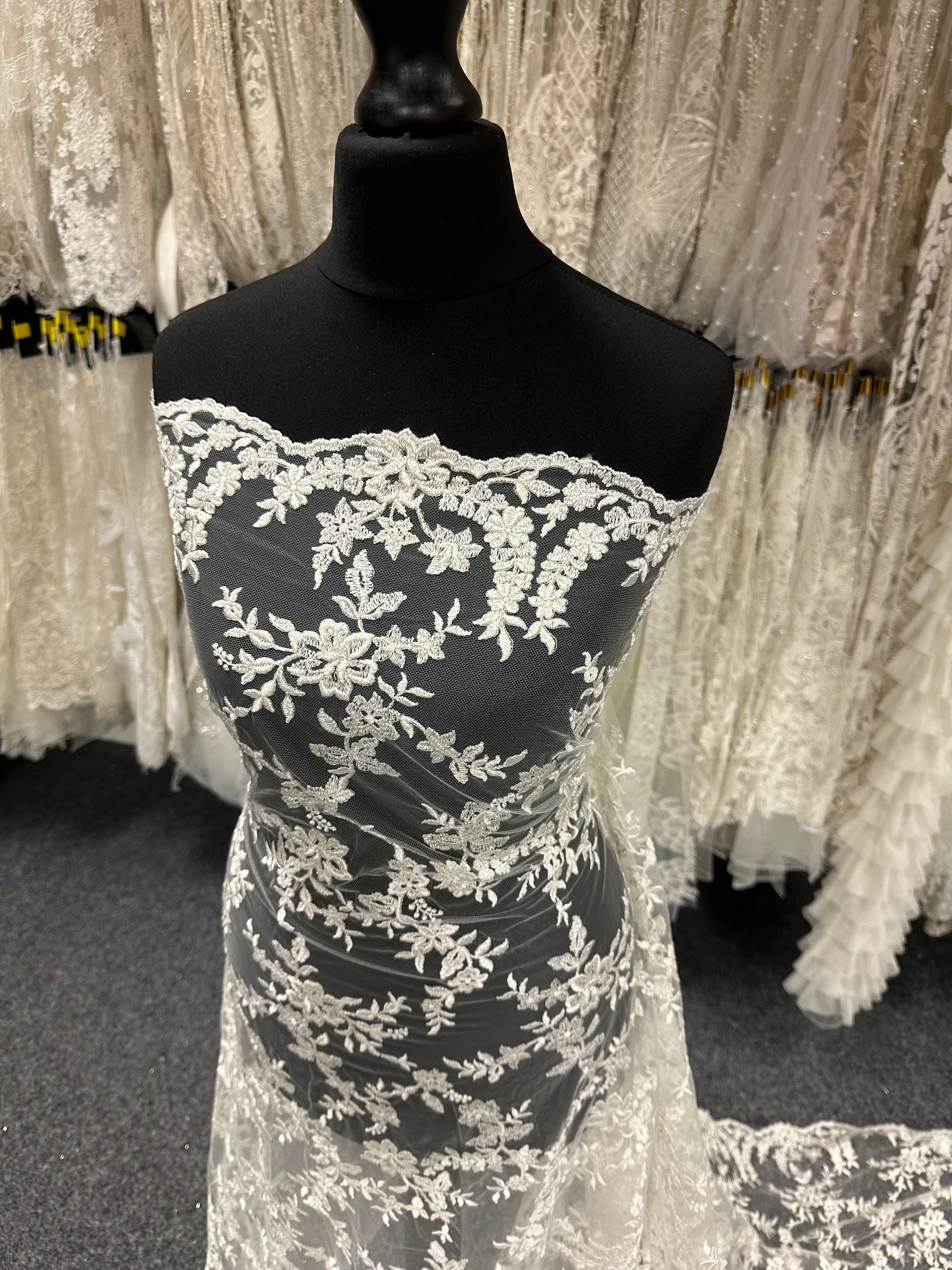 Ivory Embroidered Lace - P651