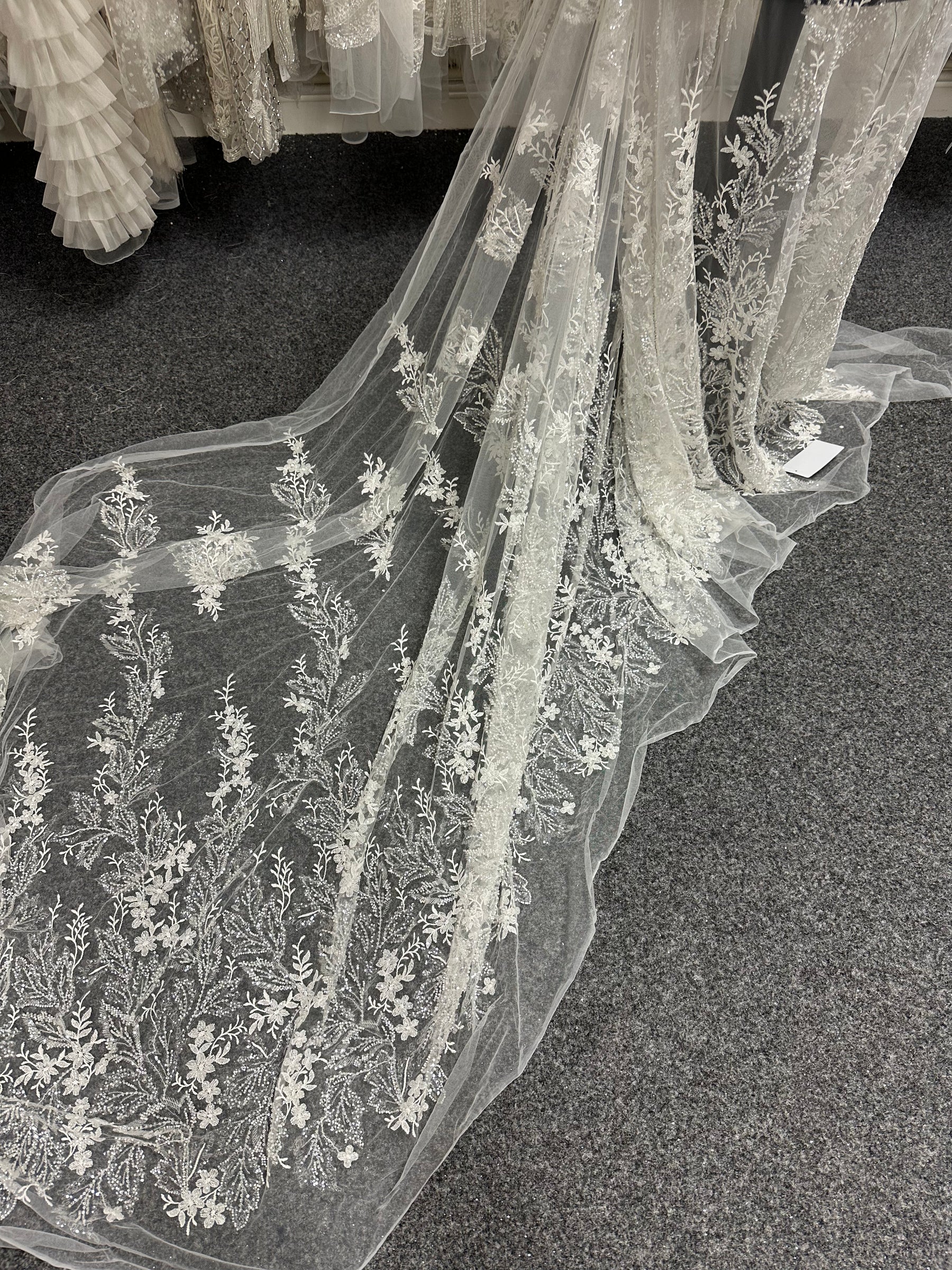 Ivory Beaded Embroidery Lace - EB1099