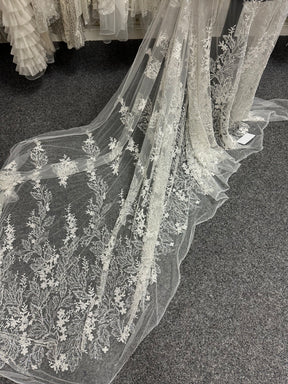 Ivory Beaded Embroidery Lace - EB1099