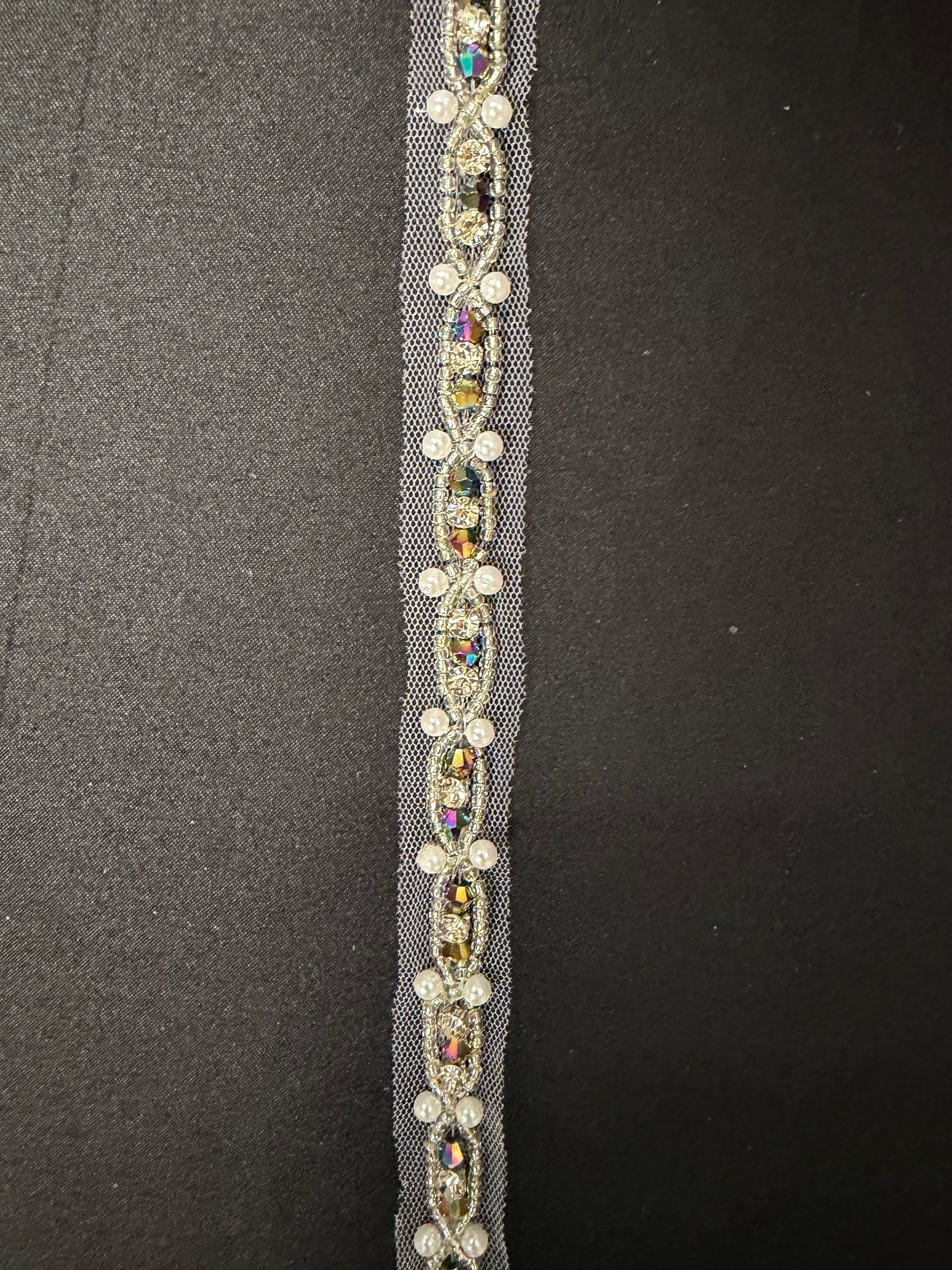 Multi Crystal Beaded Edging - EH1014