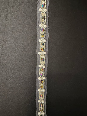Multi Crystal Beaded Edging - EH1014