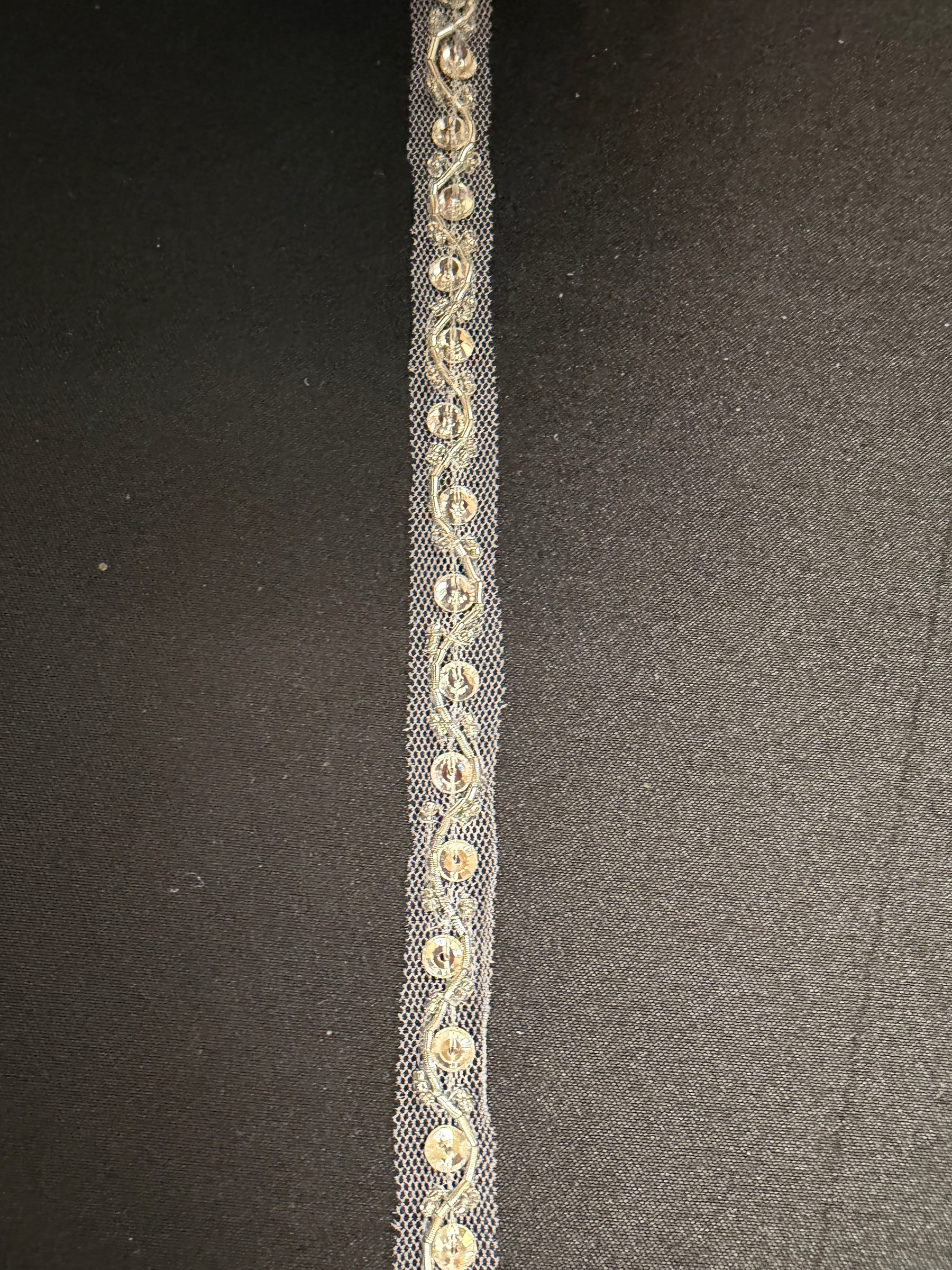 Ivory Crystal Beaded Edging - EH1016
