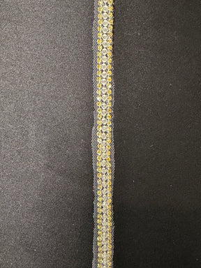 Gold Crystal with Clear Beaded Edging - T980