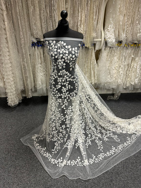 Ivory 3D Embroidered Lace - EB5034