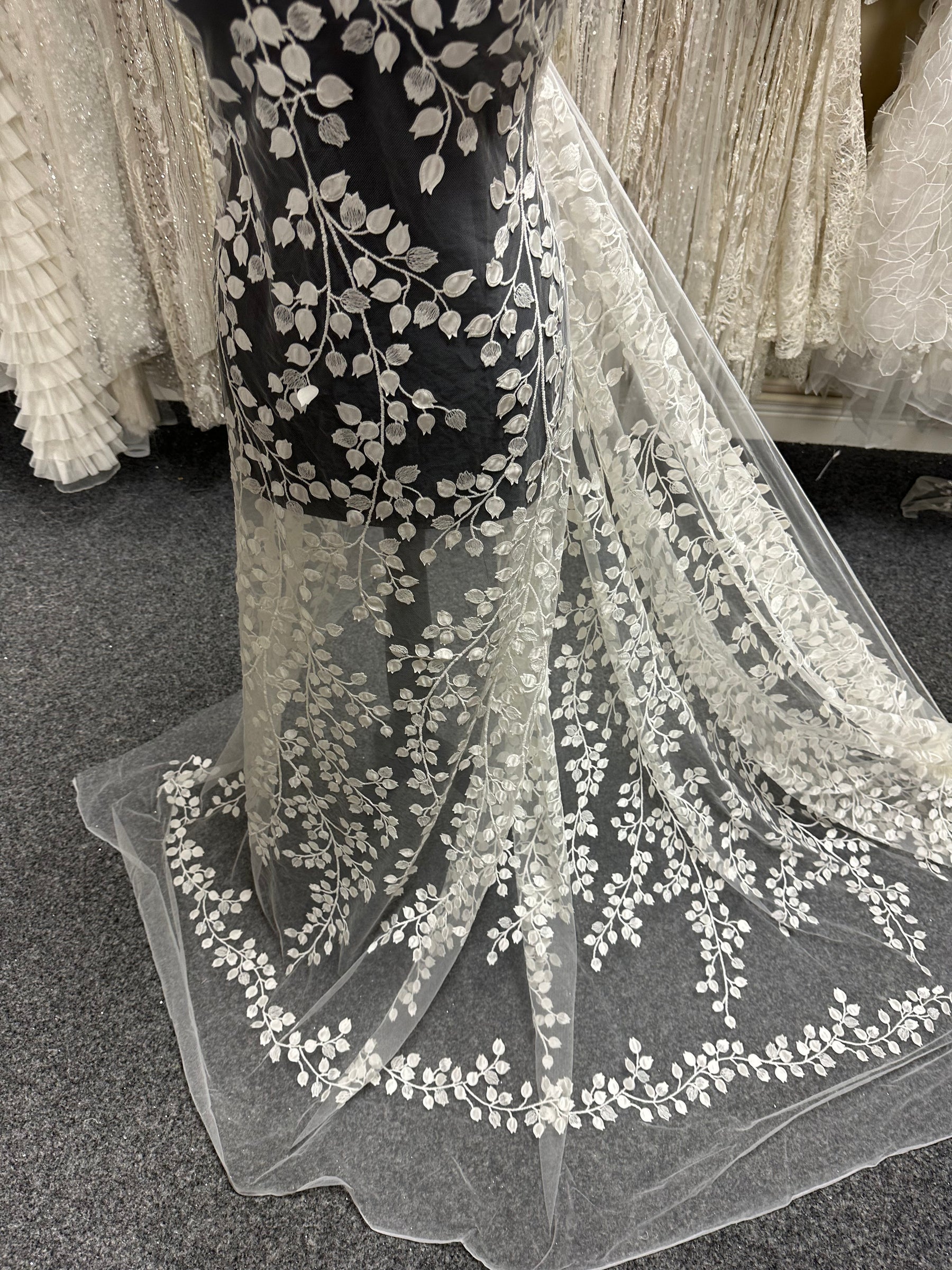 Ivory 3D Embroidered Lace - EB5034