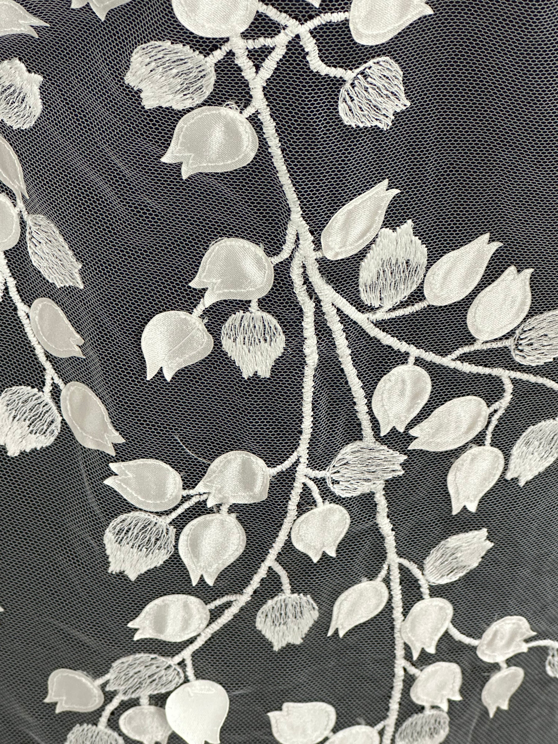 Ivory 3D Embroidered Lace - EB5034