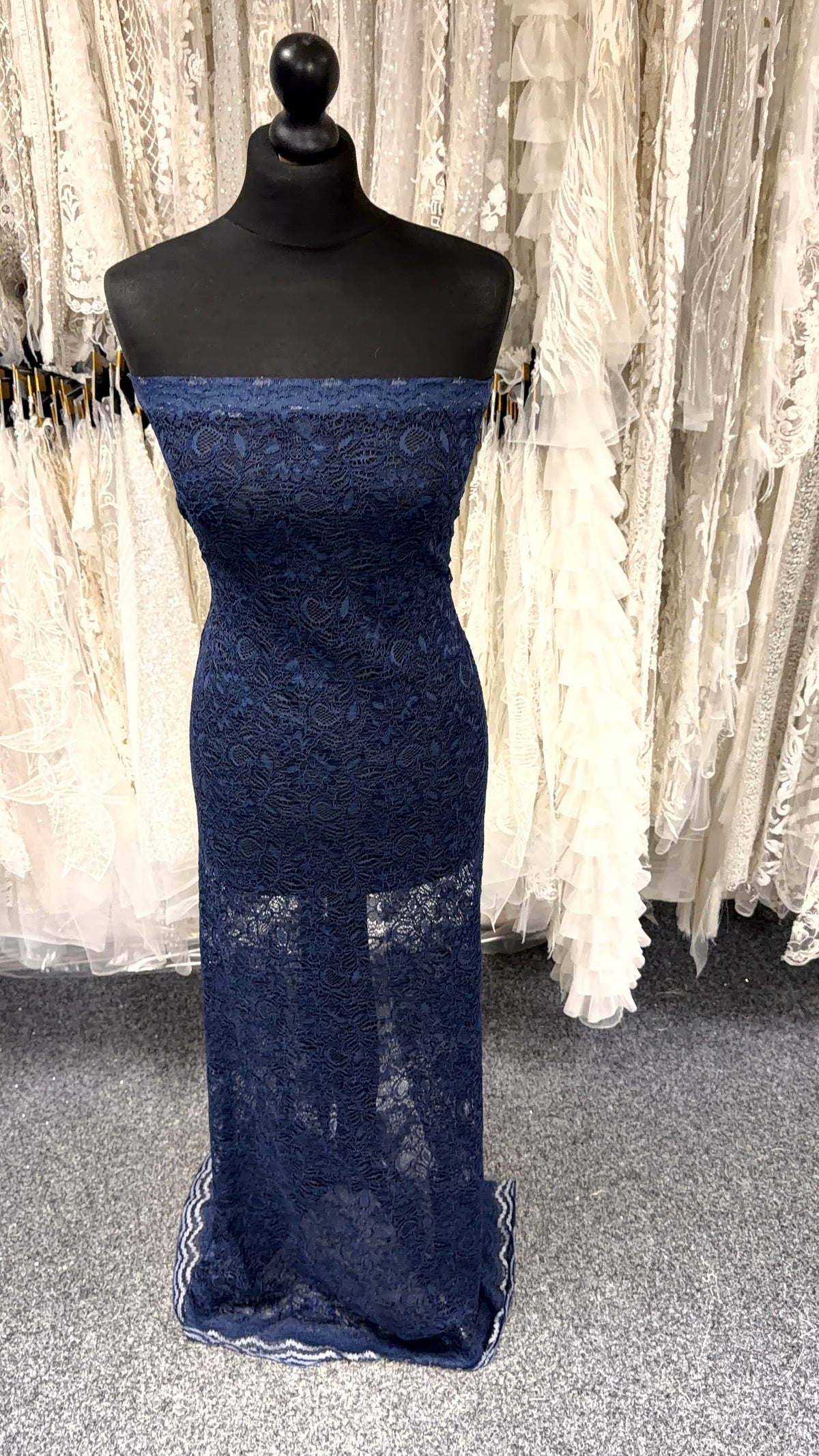 Arabian Blue Corded Lace - Tocca