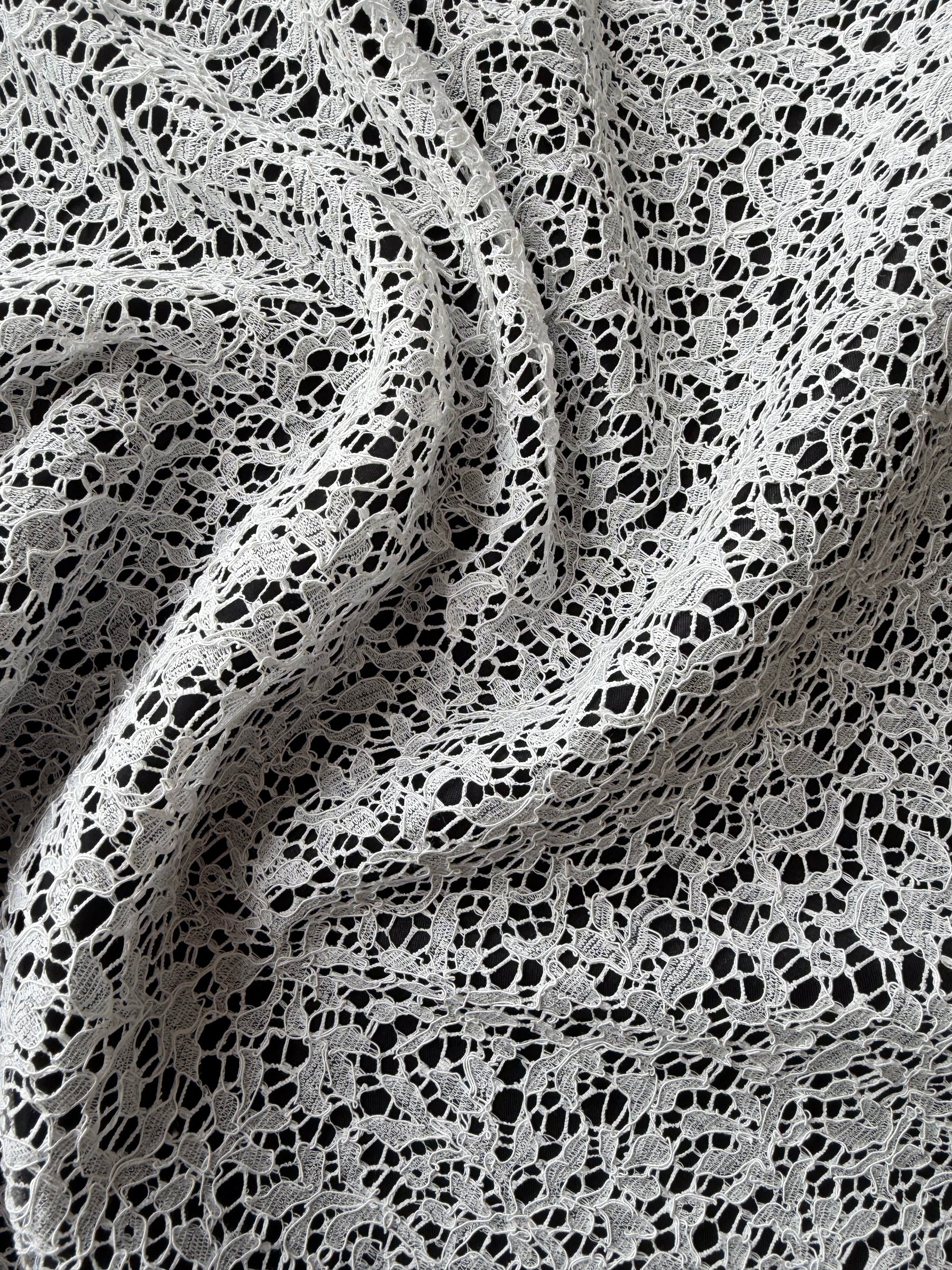 Ivory Corded French Lace - LA4005