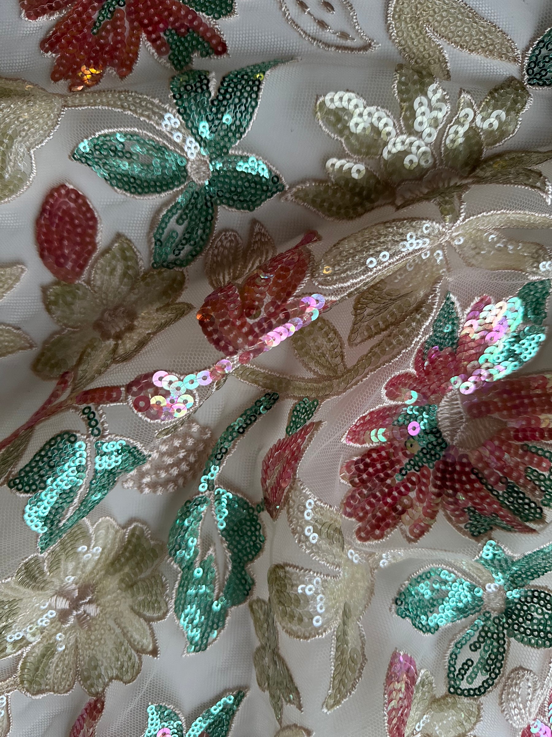 Multi-colored Embroidered Lace -EB3066