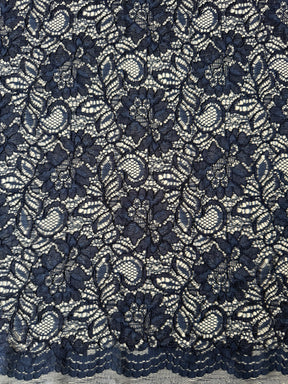 Arabian Blue Corded Lace - Tocca