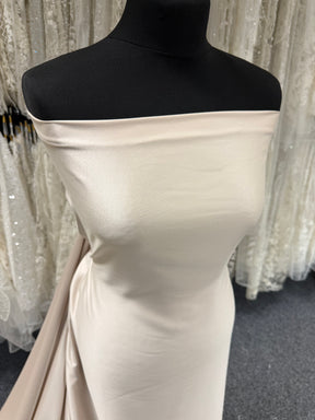 Champagne Polyester Satin Backed Crepe - P60