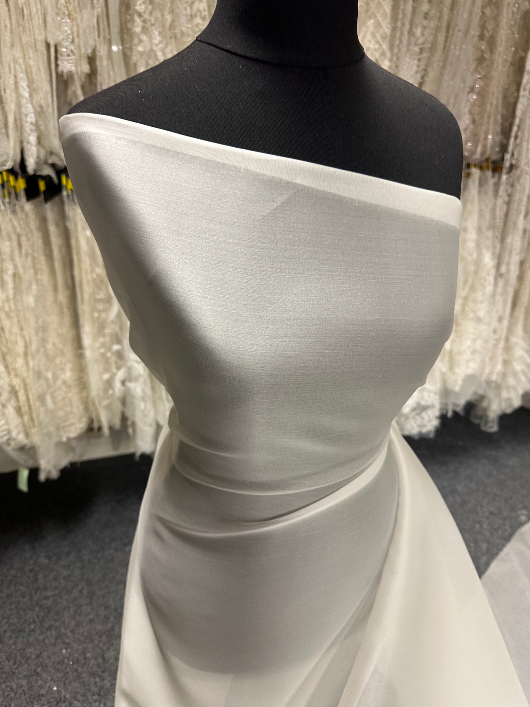 Ivory Silk Satin Organza - P771