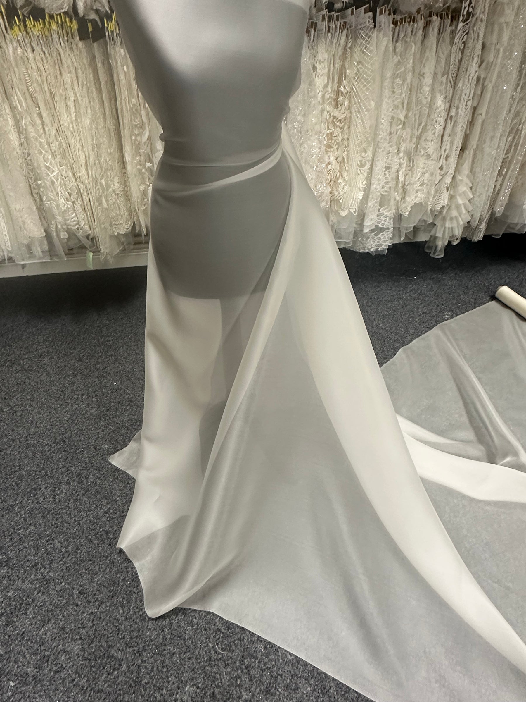 Ivory Silk Satin Organza - P771