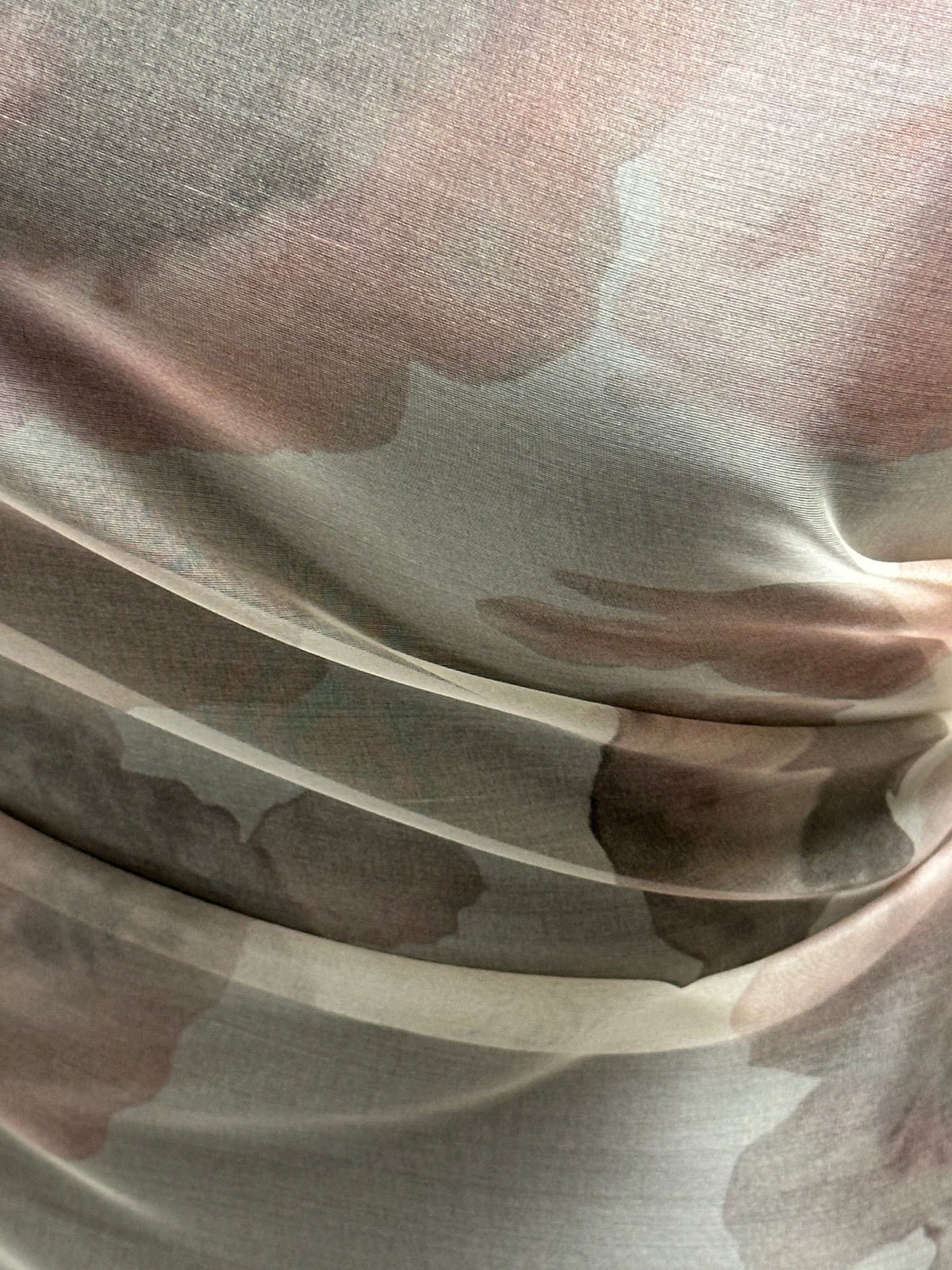 Pink Printed Silk Organza - PR2003