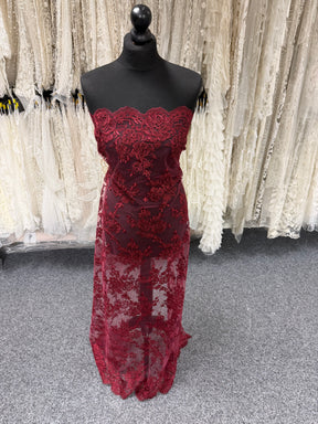 Wine Corded Lace - LA7007